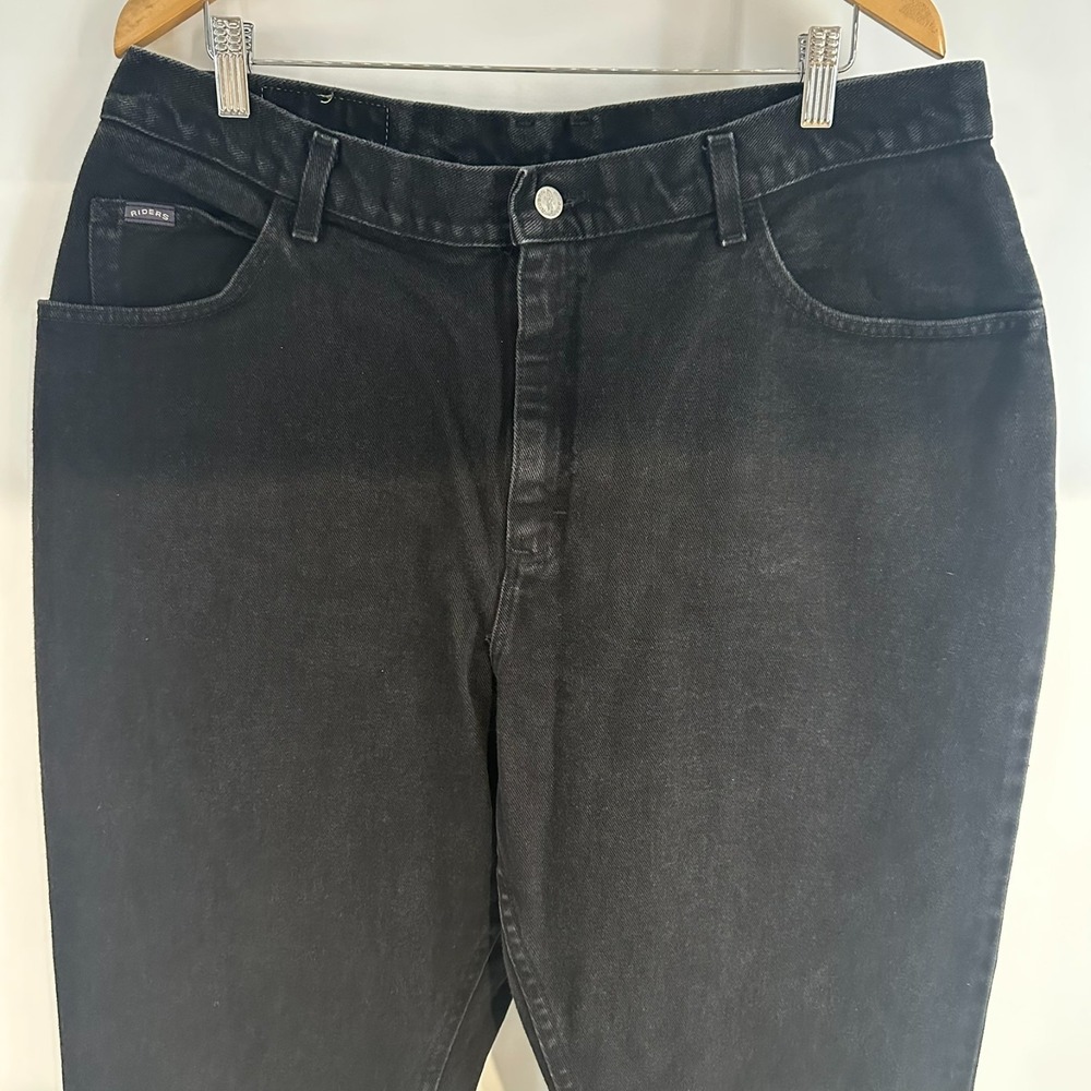 Riders Skinny Jeans Womens 18W Black Denim Dark Wash High Rise 5-Pocket Everyday